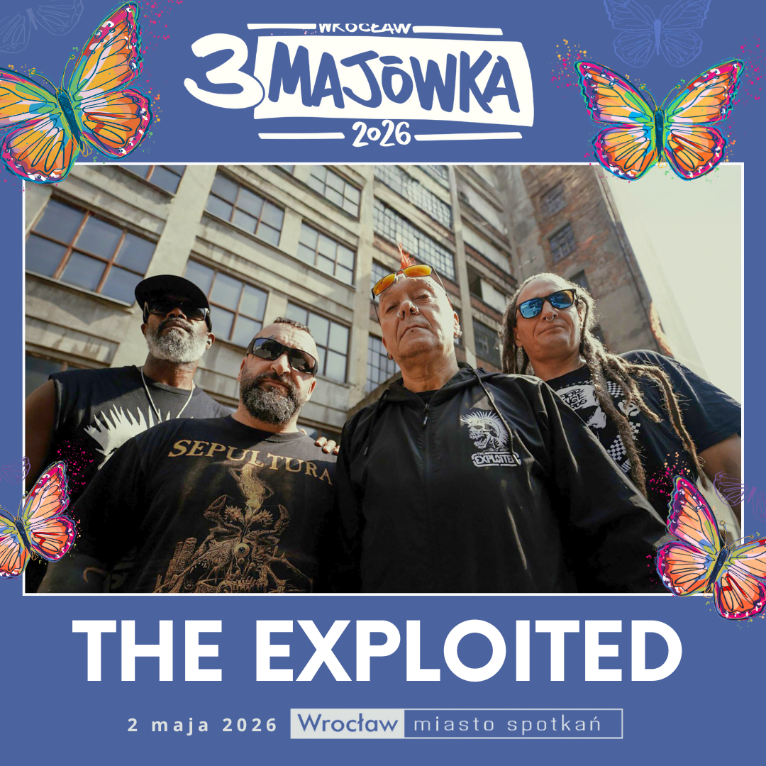 THE EXPLOITED – legenda punk rocka zagra  na festiwalu 3-MAJÓWKA 2026 we Wrocławiu! post thumbnail image