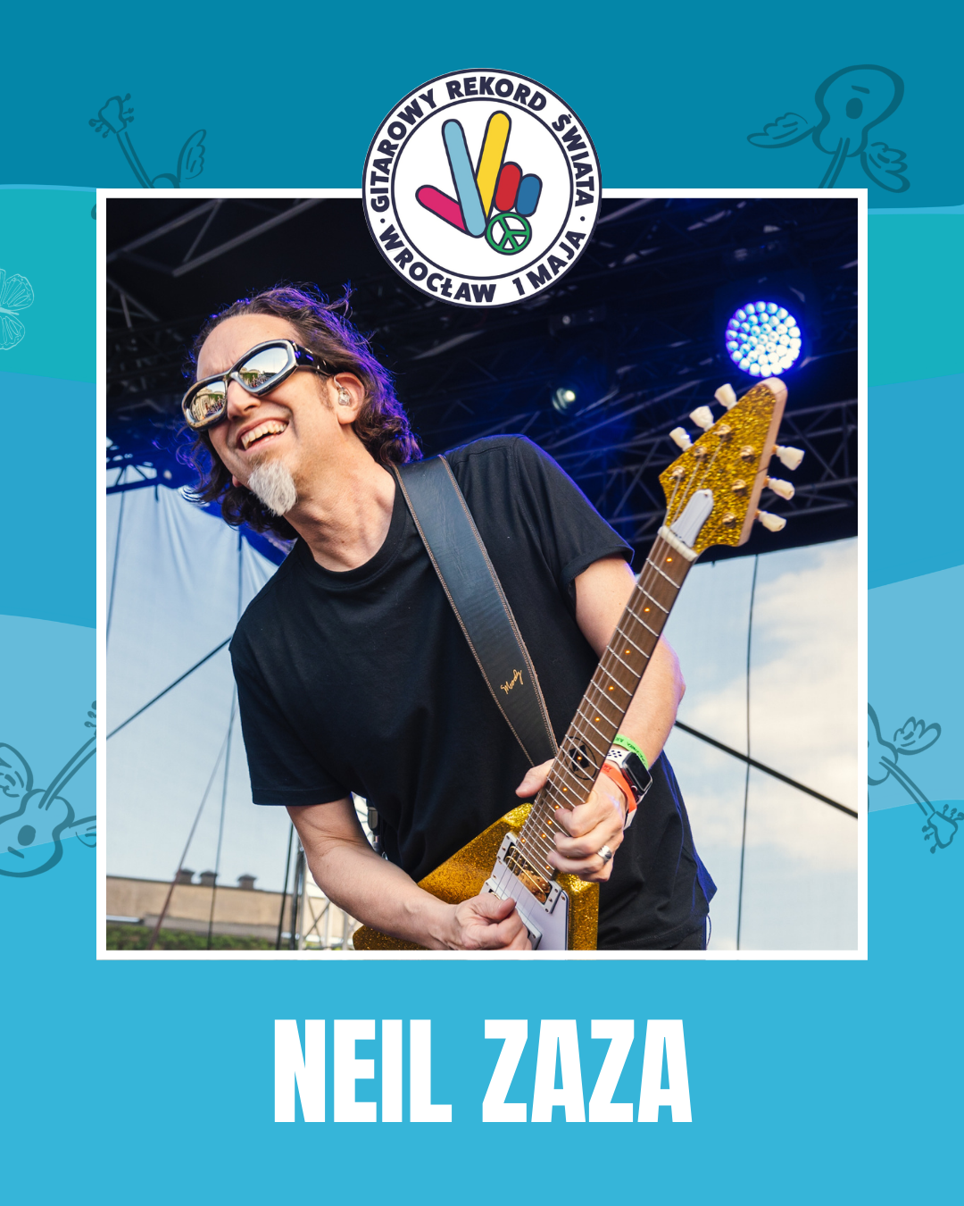 NEIL ZAZA, amerykański wirtuoz elektrycznej gitary pomoże w biciu GITAROWEGO REKORDU ŚWIATA 2026! post thumbnail image